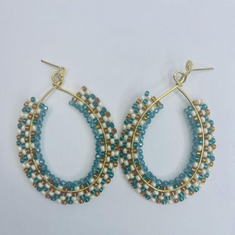 Handmade earrings with 24 carat gold plated.